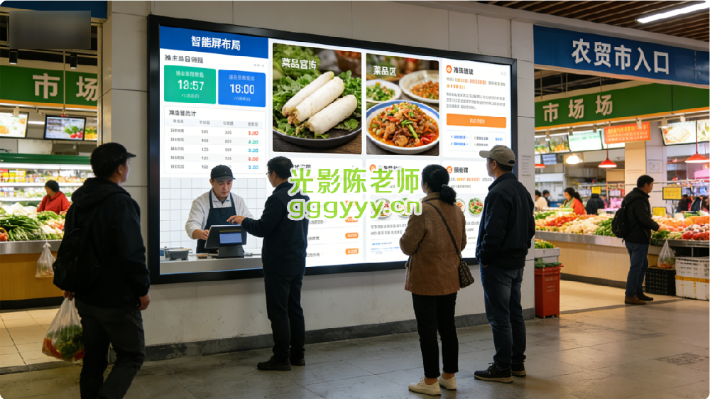 智慧农贸市场智慧屏功能